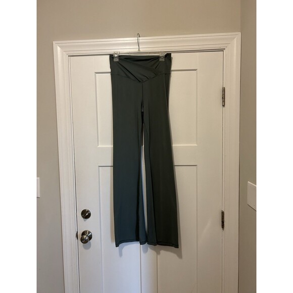 Offline By Aerie Women High Waisted Flare Legging Crossover Waist Green Size XL - Picture 1 of 9